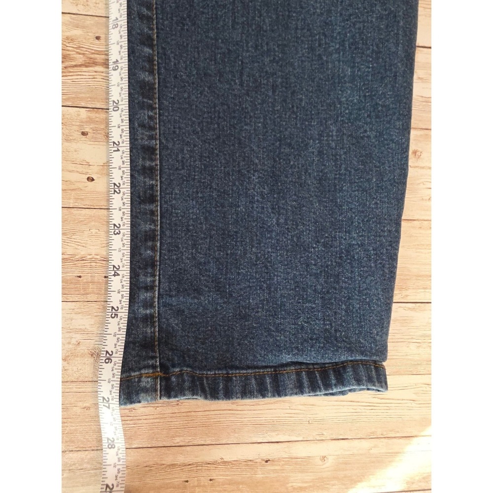 Jones New York Jeans Straight Mid Rise Dark Wash Stretch Blue Womens 8 - Picture 7 of 8